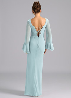 Azazie Leone Bridesmaid Dresses Mist Mermaid Corset Chiffon Dress image6
