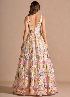 Maxi jurk Madaline Pastelpaars image2