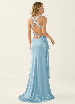 Persephone Sky Blue Satin Prom Dress image2