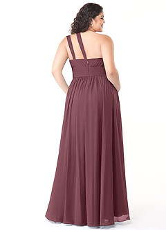 Azazie Molly Final Sale Dusty Blue A-Line One Shoulder Chiffon Dress image8