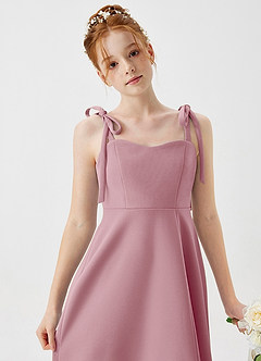 Azazie Rosey Junior Vintage Mauve A-Line Sweetheart Neckline Stretch Crepe Dress image7