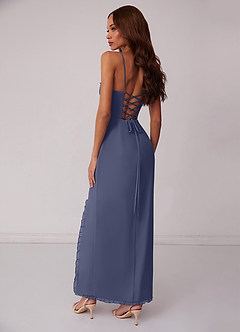 Barbie ♥ Azazie Bridesmaid Dresses Stormy Sheath Corset Chiffon Dress image3
