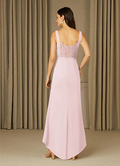 Azazie Yabelle Mother of the Bride Dresses Blushing Pink Mermaid Lace Chiffon Dress image2