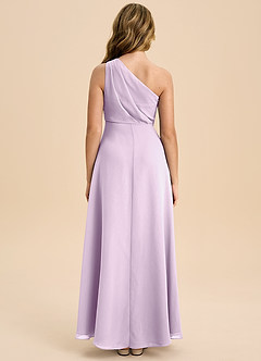 Azazie Phaedra Junior Frosted Lilac A-Line Pleated Chiffon Dress image2