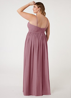 Azazie Alia Bridesmaid Dresses Vintage Mauve A-Line Pleated Chiffon Dress image9