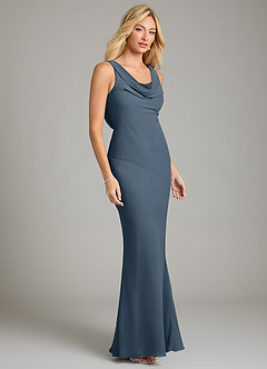 Azazie Rylina Bridesmaid Dresses Neptune Mermaid Pleated Chiffon Dress image5