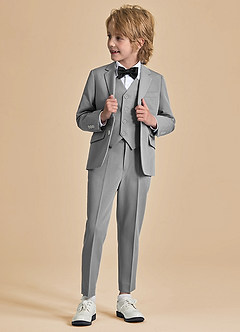 front Oliver Boys Grey 5-Piece Suit