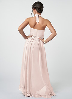 Azazie Hermione Junior Rose Petal A-Line Chiffon Dress image3