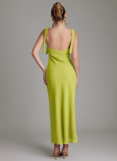 Azazie Luddie Bridesmaid Dresses Lemongrass Mermaid Bow Chiffon Dress image6