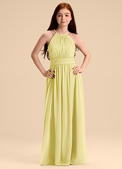 Azazie Malone Junior Klänning av A-Line i Chiffong Plisserad image7