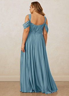 Christian Siriano Bridal for Azazie 1013 Bridesmaid Dresses Moody Blue A-Line Off the Shoulder Chiffon Dress image12