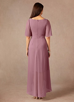 Azazie Pascual Mother of the Bride Dresses Vintage Mauve A-Line Pleated Chiffon Dress image4