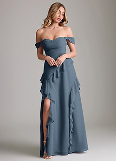Azazie Sloane Bridesmaid Dresses Neptune A-Line Sweetheart Neckline Chiffon Dress image4