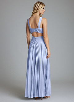 Azazie Hosanna Brautjungfernkleider A-Linie Plissee Chiffon Kleid Eis image3