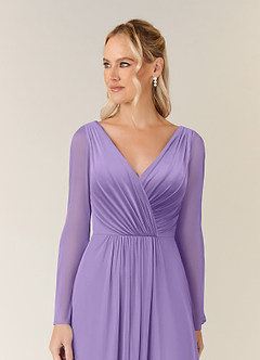 Azazie Teraso Mother of the Bride Dresses Tahiti A-Line Pleated Mesh Dress image4
