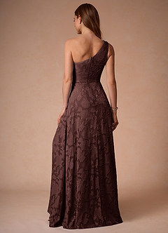Hermosa Mocha Coco One Shoulder Maxi Dress image2