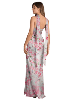 front Azazie Matching Color Matte Satin Scarf