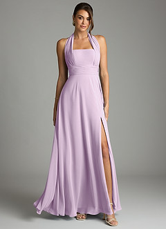 Azazie Tamira Suknie dla druhen Linia A Pofałdowany Szyfon Do ziemi Sukienka image1