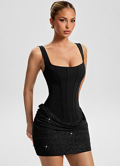Bronwen Black Mini Dress image3