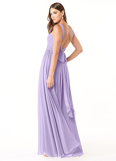 Azazie Dionne Bridesmaid Dresses Lilac A-Line Corset Chiffon Dress image5