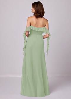 Barbie ♥ Azazie Bridesmaid Dresses A-Line Off the Shoulder Chiffon Floor-Length Dress image6
