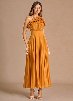 Selma Amber Pleated Maxi Dress image4