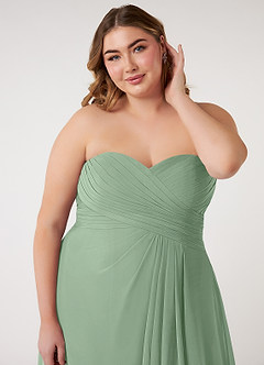 Azazie Arabella Allure At-home Try On Dresses Desert Rose A-Line Sweetheart Neckline Chiffon Convertible Dress image14