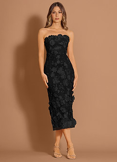 Della Black Midi Dress image4