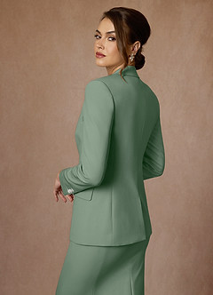 front Kennedy Matcha Strukturerad Stretchklänning