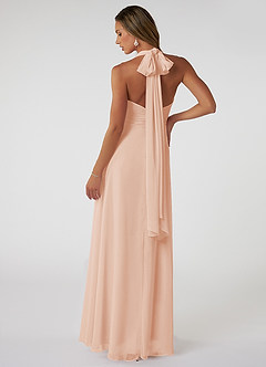 Azazie Fifi Bridesmaid Dresses English Rose A-Line Strapless Chiffon Convertible Dress image4