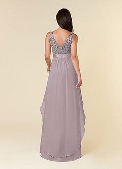 Azazie Xella Mother of the Bride Dresses Dusk A-Line Lace Chiffon Dress image4