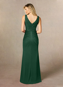 Azazie Winona Abiti per la Madre della Sposa Abito Sirena in Maglia Lustrini Verde Scuro image10