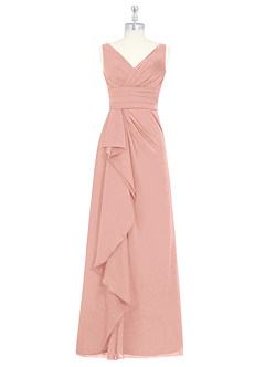 Azazie Julianna Bridesmaid Dresses Rosette A-Line Chiffon Dress image6