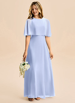 Azazie Maris Junior Jurk van Chiffon met A-Lijn Ijs image6