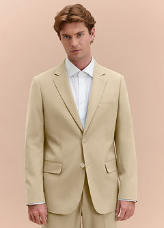 front James Champagne Structured Stretch Suit Jacket