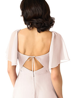 Azazie Chloe Bridesmaid Dresses Rose Petal A-Line Sweetheart Neckline Chiffon Dress image3