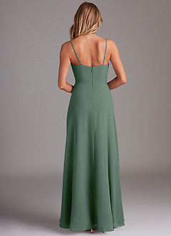 Azazie Breonna Bridesmaid Dresses Eucalyptus A-Line Sweetheart Neckline Chiffon Dress image2