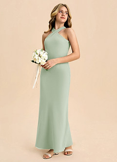 Azazie Doretta Junior Klä av Tubklänning i Chiffong Plisserad image6