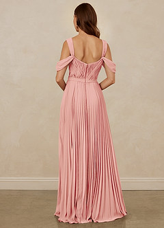 Christian Siriano Bridal for Azazie 1013 Brautjungfernkleider A-Linie Schulterfrei Chiffon Kleid Rosettenrosa image3