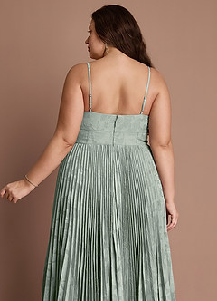 Akiko Pistachio Pleated Maxi Dress image11