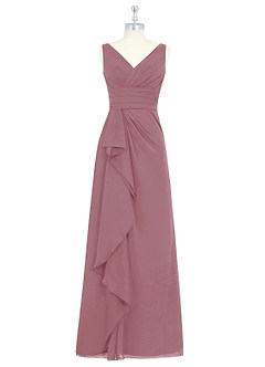 Azazie Julianna Bridesmaid Dresses Vintage Mauve A-Line Chiffon Dress image6