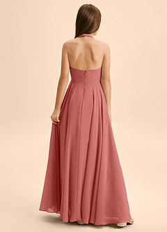 Azazie Kady Junior Klä av A-Line i Chiffong Älskling Halsringning image2