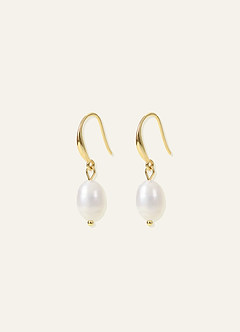 front Classic Pearl Drop Earrings