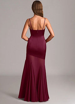 Azazie Uma Bridesmaid Dresses Mulberry Mermaid Strapless Chiffon Convertible Dress image5