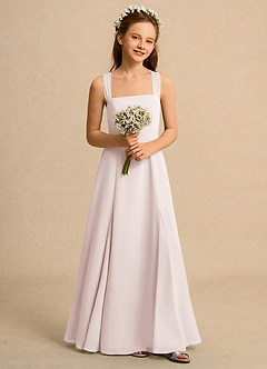 Azazie Tater Junior Formal Flower Girl Dresses Rose Petal A-Line Pleated Chiffon Dress image4