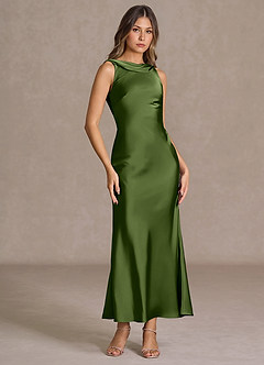 Cyanee Olive Green Maxi Dress image3