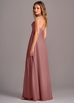 Azazie Joni At-home Try On Dresses Agave A-Line Strapless Chiffon Convertible Dress image3
