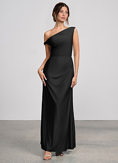 Elowen Black Stretch Knit Maxi Dress image4