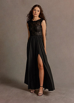 Anna Black Plunging Back Maxi Dress image3