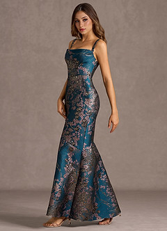 Trinity Teal Floral Maxi Dress image4